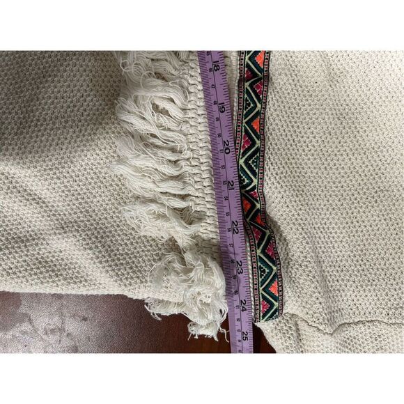 Coachella Official H&M Collab Festival Open Knit Western Fringe Hippie Open Fron - Picture 15 of 15
